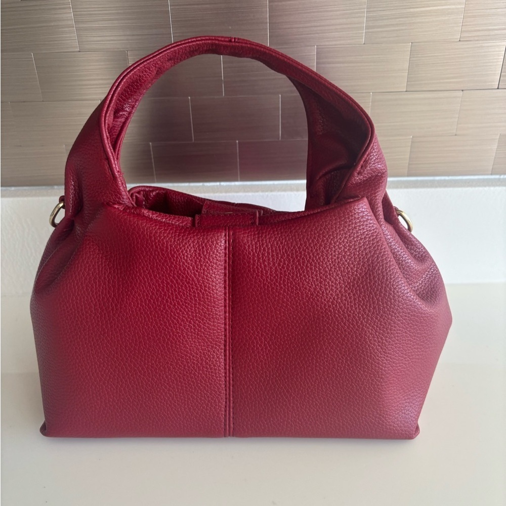 Elegant Red Vegan Handbag